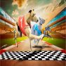 poster of Crazy Dog Racing Game 2020 game