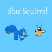 ملصق اللعبة Blue Squirrel