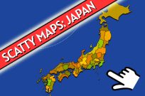 ملصق اللعبة Scatty Maps Japan