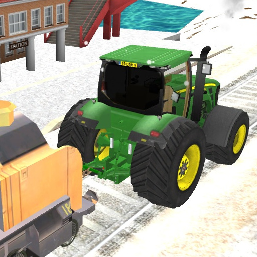 poster of Play Tractor Towing Train Game Online 2024 game