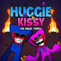 ملصق اللعبة Huggie & Kissy The magic temple