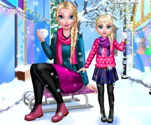 poster of Play Mommy Elsie Winter Day Game Online 2024 game