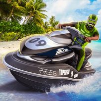 poster of Jet Ski Racing Games: Water Boat mania game