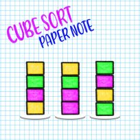 ملصق اللعبة Cube Sort Paper Note