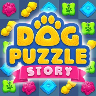 ملصق اللعبة Dog Puzzle Story