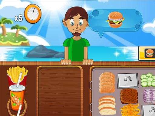 poster of Play Beach Burger Game Online 2024 game