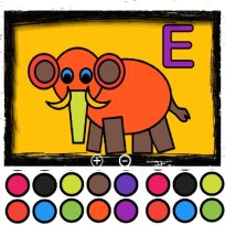 ملصق اللعبة Easy Kids Coloring Letters