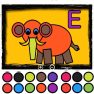 poster of Easy Kids Coloring Letters game