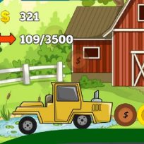 ملصق اللعبة 2d tractor hill climb