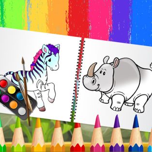 ملصق اللعبة Funny Animals Coloring Book