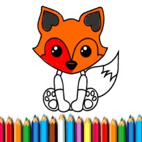 ملصق اللعبة Fox Coloring Book