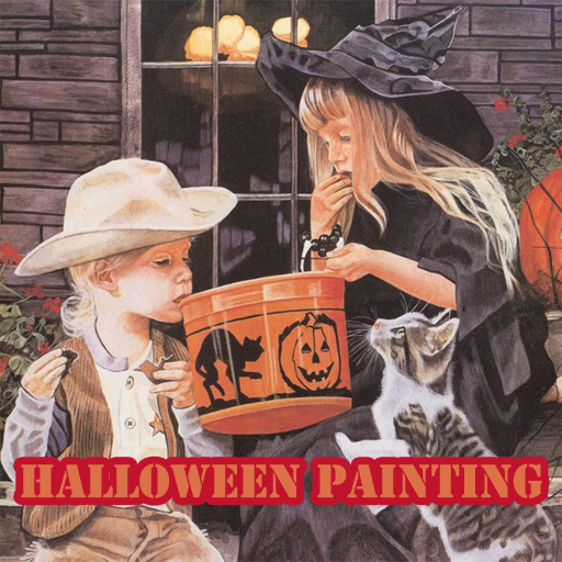 poster of Play Halloween Painting Slide Game Online 2024 game