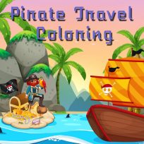 ملصق اللعبة Pirate Travel Coloring