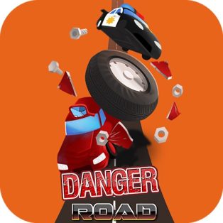 ملصق اللعبة Danger Road Car Racing Game 2D