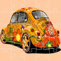 ملصق اللعبة VW Beetle Jigsaw