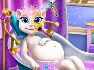 poster of Play Pregnant Kitty Spa Game Online 2024 game