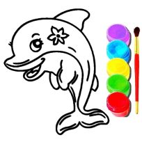 poster of Dolphin Coloring Book game