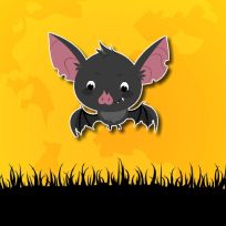 ملصق اللعبة Cute Bat Memory