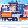 ملصق اللعبة Snow Plow Trucks Jigsaw