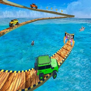 poster of Impossible Tracks Jeep Stunts Driving Game game