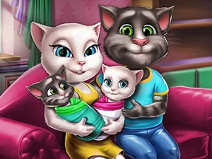 poster of Play Angela Twins Family Day Game Online 2024 game