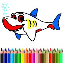 ملصق اللعبة BTS Shark Coloring Book