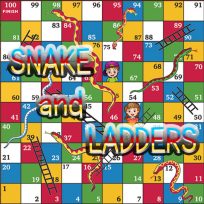 ملصق اللعبة Snake and Ladders Game