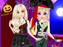 poster of Princesses Halloween Fashion game