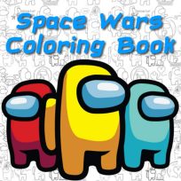 poster of Space Wars Cartoon Coloring game