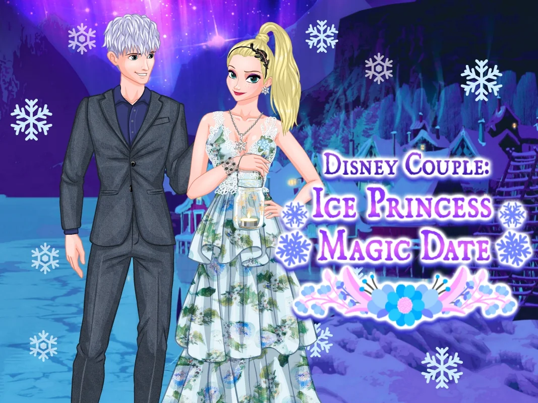 poster of Play Ice Couple Princess Magic Date Game Online 2024 game