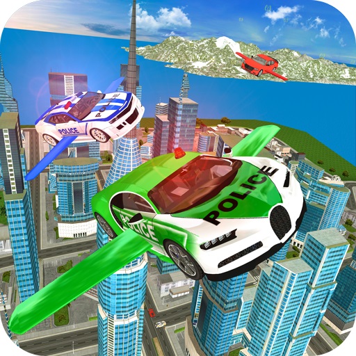 poster of Play Flying Police Car Simulator Game Online 2024 game