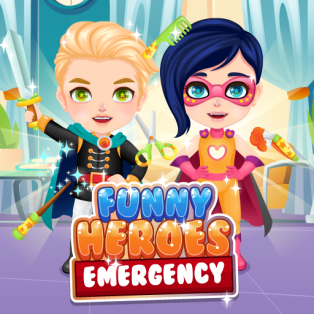 ملصق اللعبة Funny Heroes Emergency