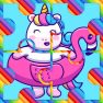 poster of Cute Rainbow Unicorn Puzzles game