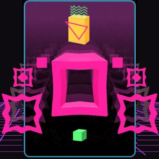 poster of Big NEON Tower VS Tiny Square game