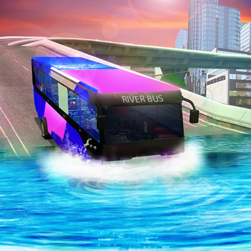 poster of Play Water Surfing Bus Driving Simulator 2019 Game Online 2024 game