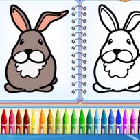 poster of Coloring Bunny Book game