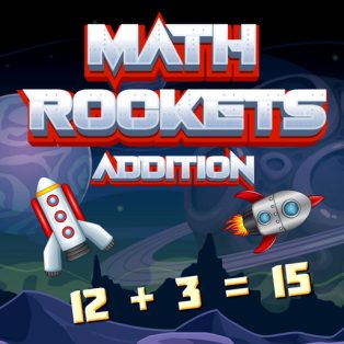 ملصق اللعبة Math Rockets Addition