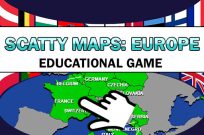 ملصق اللعبة Scatty Maps Europe