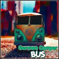 ملصق اللعبة German Camper Bus