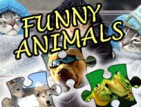 ملصق اللعبة Jigsaw Puzzle Funny Animals