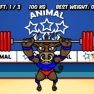 ملصق اللعبة Animal Olympics – Weight Lifting