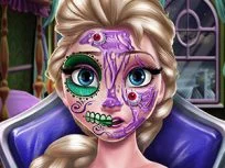 poster of Elsa Scary Halloween Makeup game