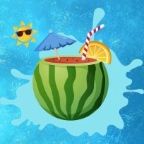 poster of Watermelon and Drinks Puzzle game