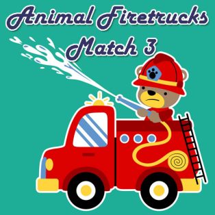 ملصق اللعبة Animal Firetrucks Match 3