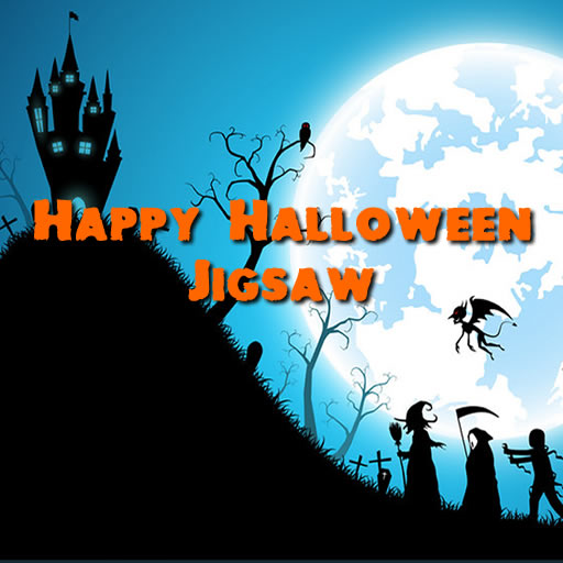 poster of Play Happy Halloween Jigsaw Game Online 2024 game