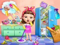 ملصق اللعبة Sweet Baby Girl Cleanup Messy House