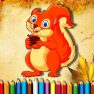 poster of Squirrel Coloring Book game