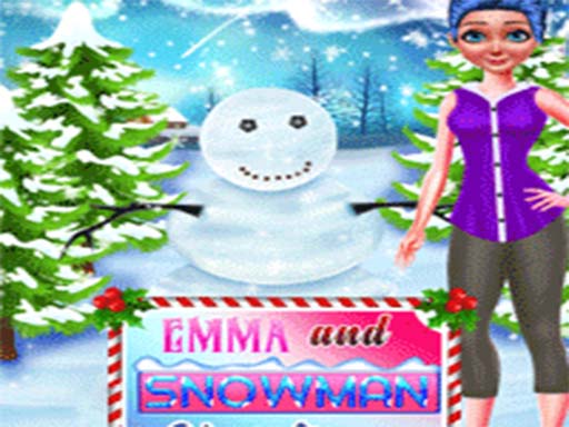 poster of Play Emma And Snowman Christmas Game Online 2024 game