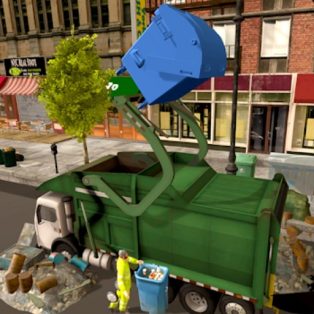 ملصق اللعبة Town Clean Garbage Truck