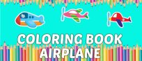 poster of Coloring Book Airplane kids Education game